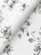 York Festival Floral Charcoal Trailing Wallpaper