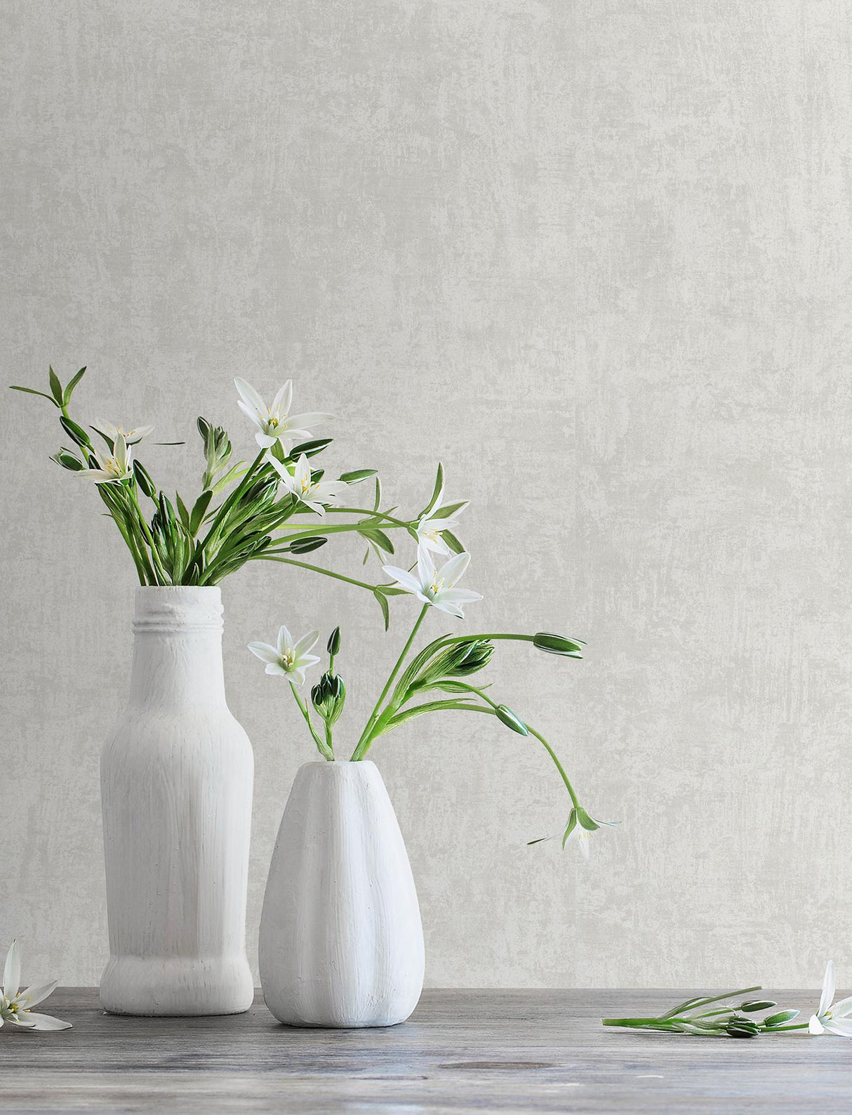 York Abram Grey Distressed Wallpaper