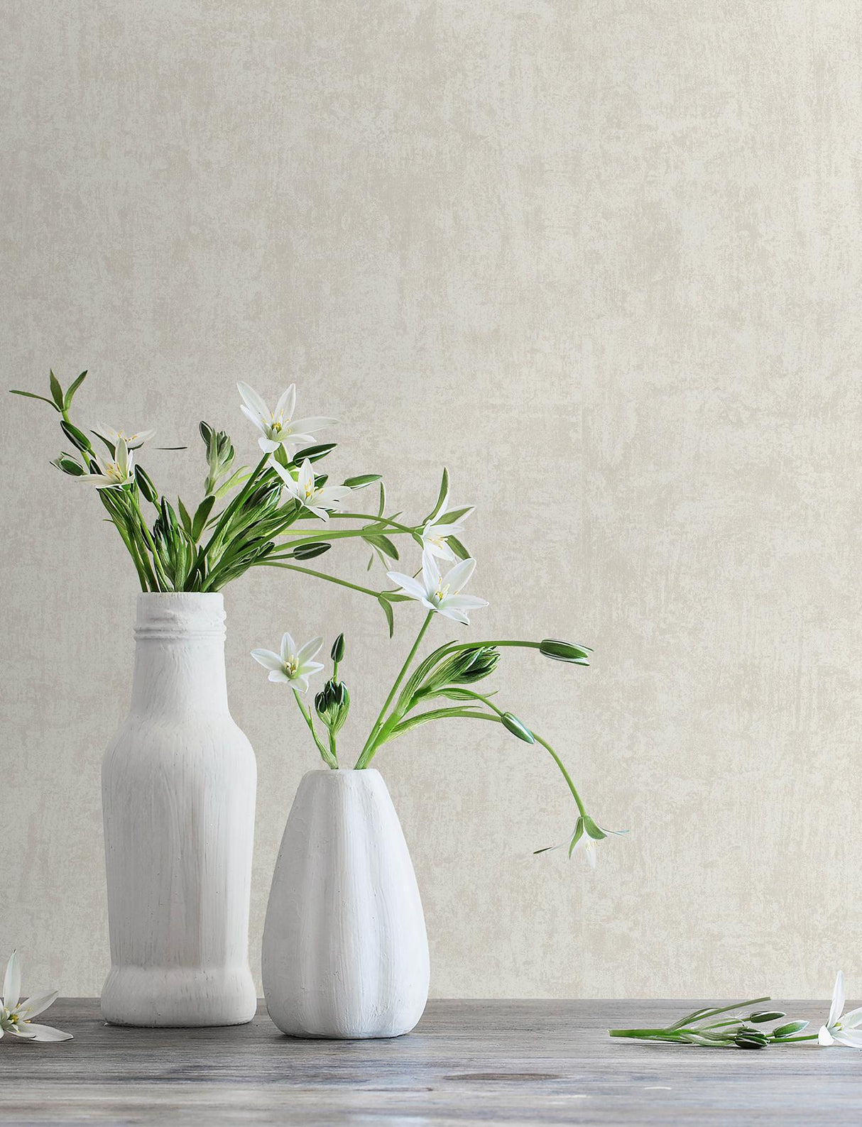 York Abram Taupe Distressed Wallpaper