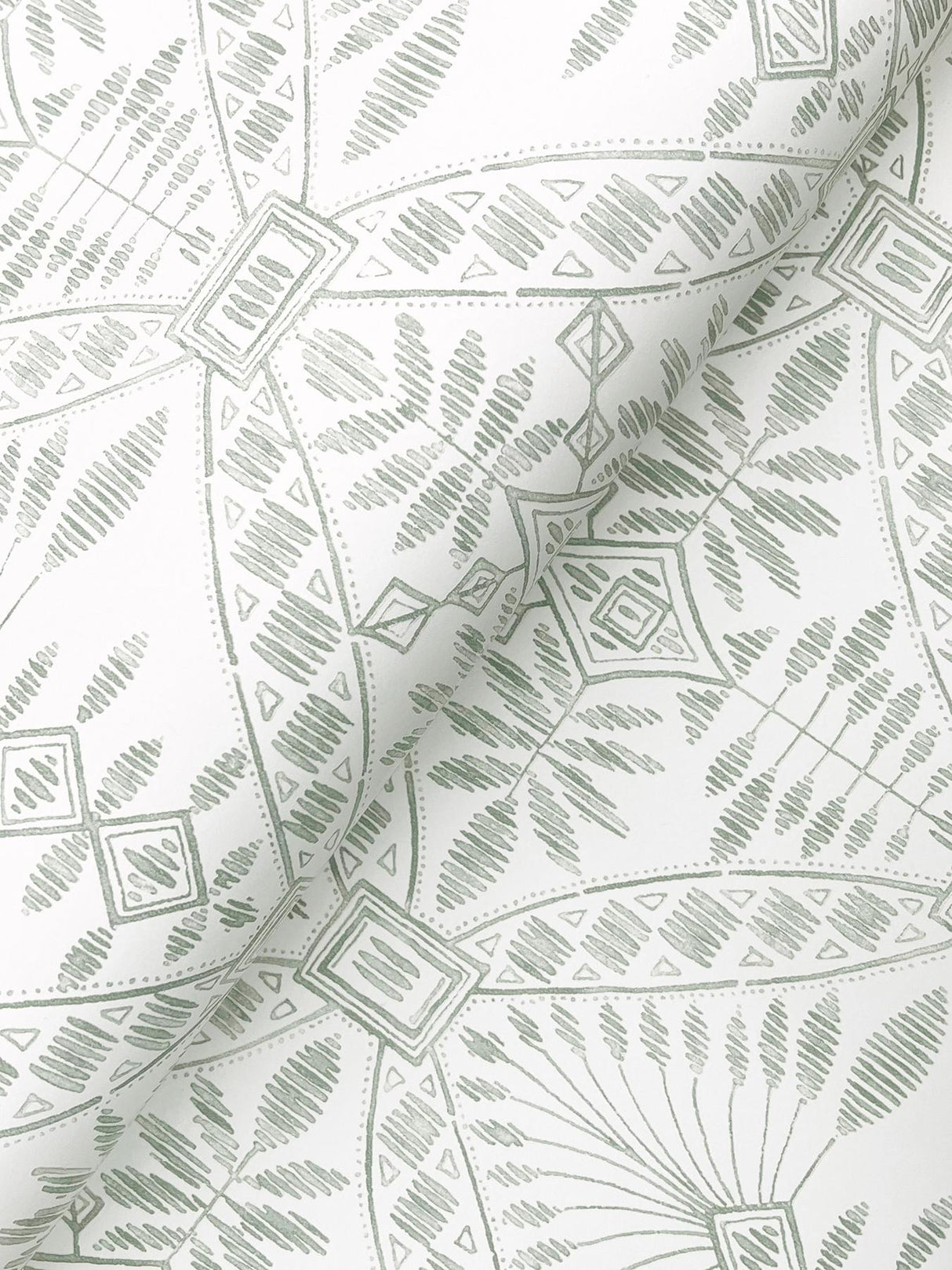 York Emmarie Green Geometric Wallpaper