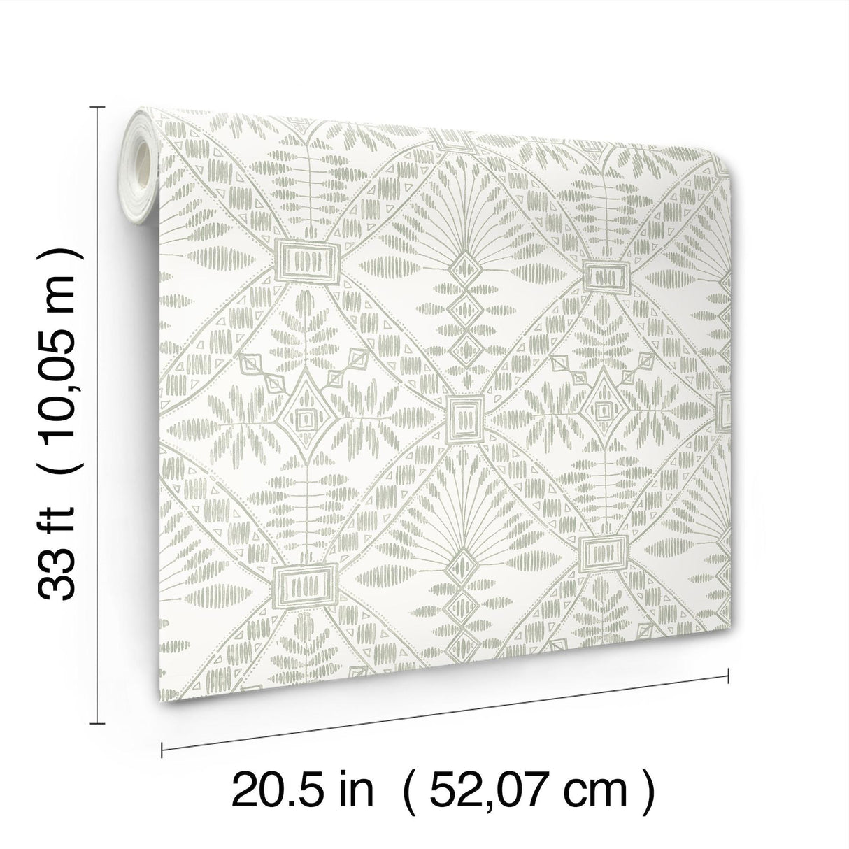 York Emmarie Green Geometric Wallpaper