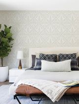 York Emmarie Light Grey Geometric Wallpaper