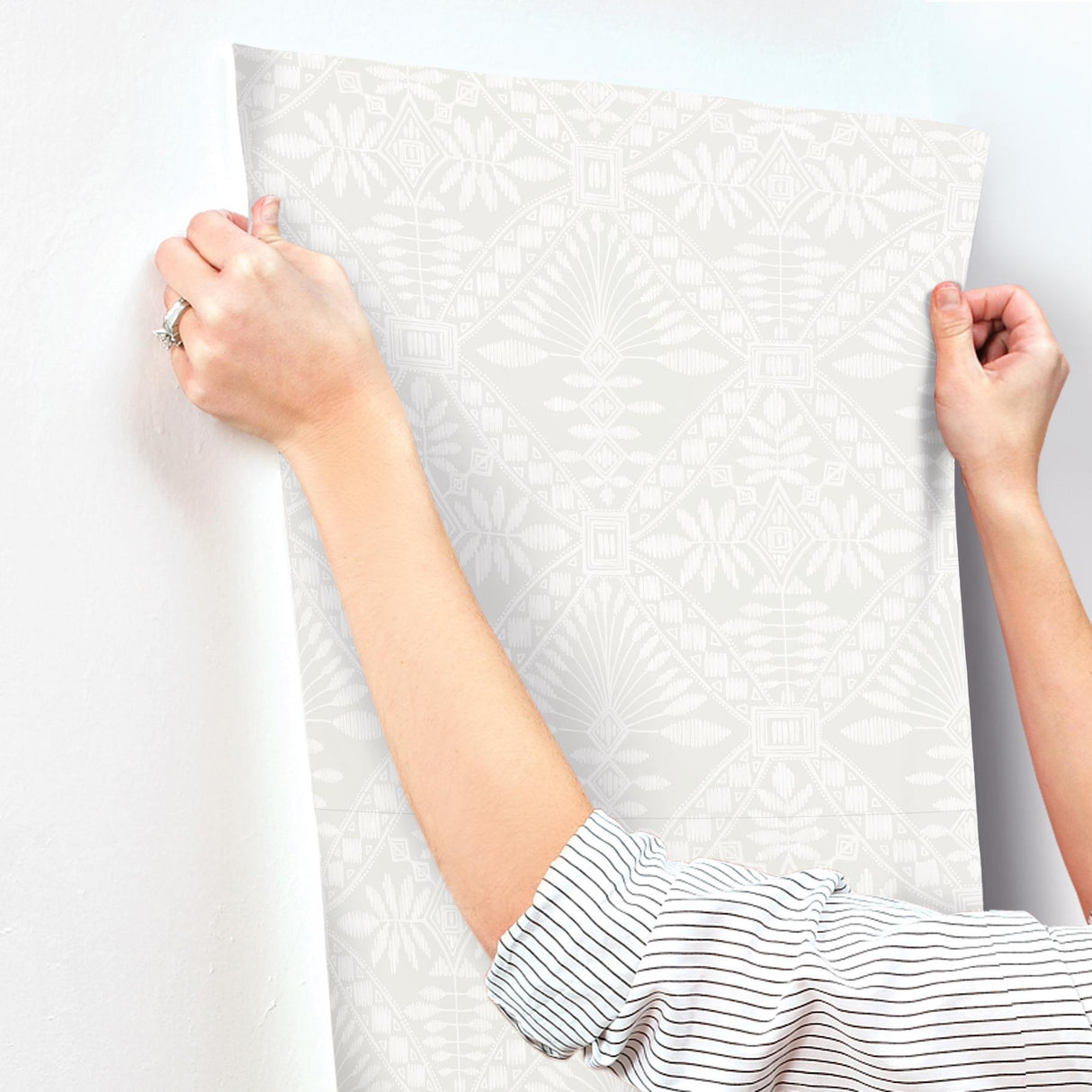 York Emmarie Grey Geometric Wallpaper