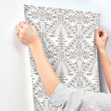 York Emmarie Black Geometric Wallpaper