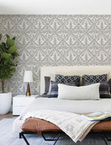 York Emmarie Black Geometric Wallpaper