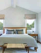 York Emmarie Light Blue Geometric Wallpaper