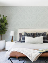 York Emmarie Light Blue Geometric Wallpaper