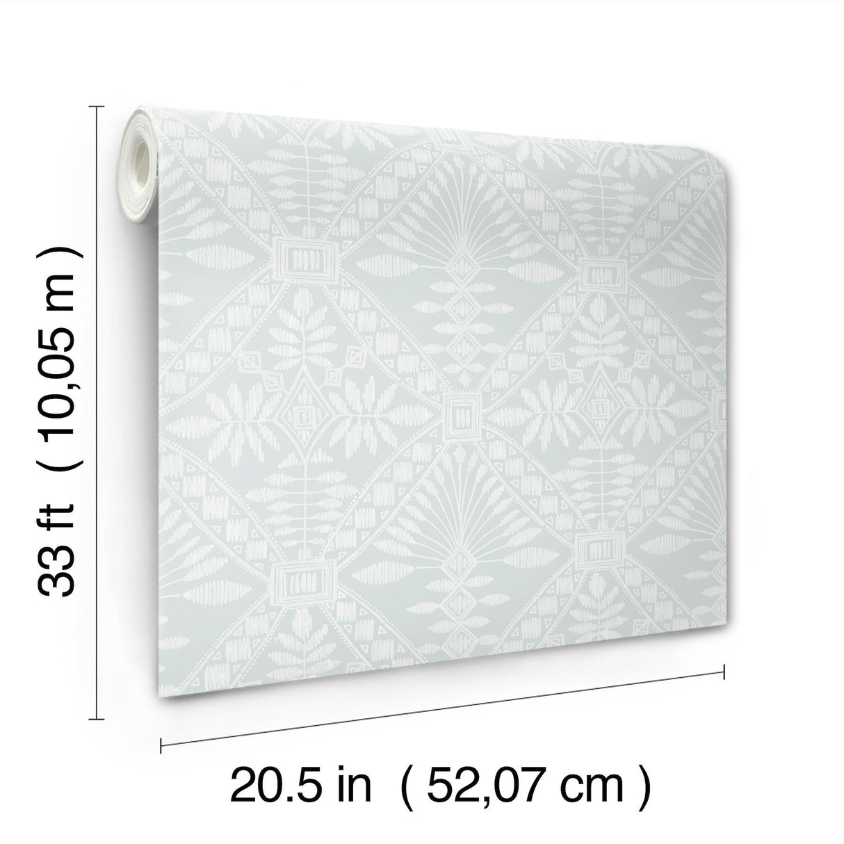 York Emmarie Light Blue Geometric Wallpaper