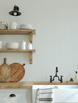 York Curtis Aqua Embellished Stripe Wallpaper
