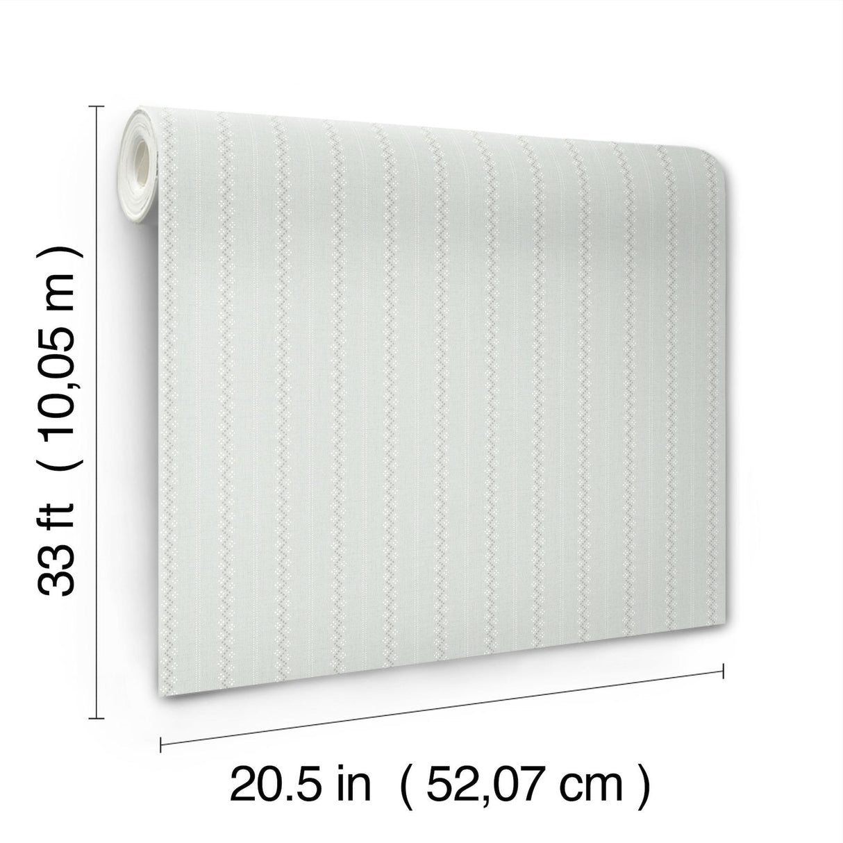 York Curtis Aqua Embellished Stripe Wallpaper