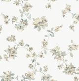 York Festival Floral Aqua Trailing Wallpaper
