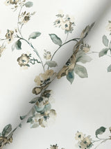 York Festival Floral Aqua Trailing Wallpaper