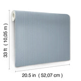 York Curtis Blue Embellished Stripe Wallpaper