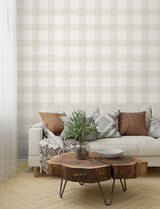 York Thorpe Dove Plaid Wallpaper