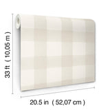 York Thorpe Dove Plaid Wallpaper