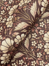 York Edith Burgundy Floral Damask Wallpaper