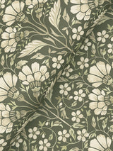York Edith Green Floral Damask Wallpaper