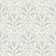 York Edith Light Blue Floral Damask Wallpaper