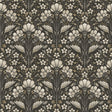 York Edith Black Floral Damask Wallpaper