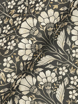 York Edith Black Floral Damask Wallpaper