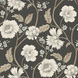 York Hazel Black Floral Trail Wallpaper