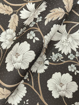York Hazel Black Floral Trail Wallpaper