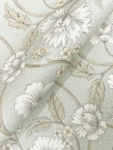 York Hazel Aqua Floral Trail Wallpaper
