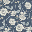 York Hazel Navy Floral Trail Wallpaper