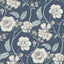 York Hazel Navy Floral Trail Wallpaper