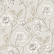 York Hazel Grey Floral Trail Wallpaper