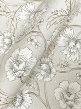 York Hazel Grey Floral Trail Wallpaper