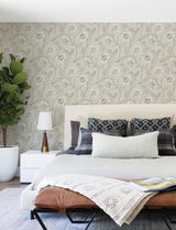 York Hazel Grey Floral Trail Wallpaper