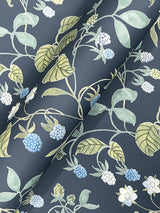 York Mercy Navy Berry Vines Wallpaper