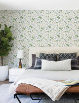 York Mercy White Berry Vines Wallpaper