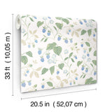 York Mercy White Berry Vines Wallpaper