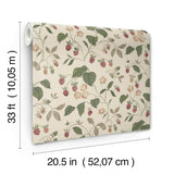 York Mercy Taupe Berry Vines Wallpaper