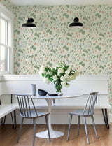 York Mercy Aqua Berry Vines Wallpaper