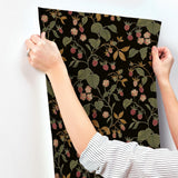 York Mercy Black Berry Vines Wallpaper