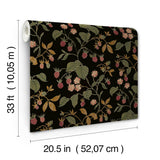 York Mercy Black Berry Vines Wallpaper