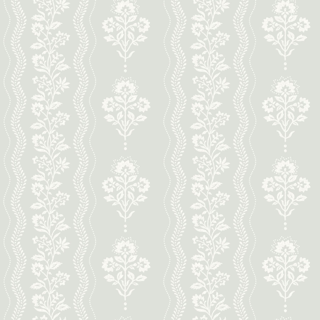 York Lenea Aqua Floral Stripe Wallpaper