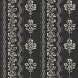 York Lenea Black Floral Stripe Wallpaper