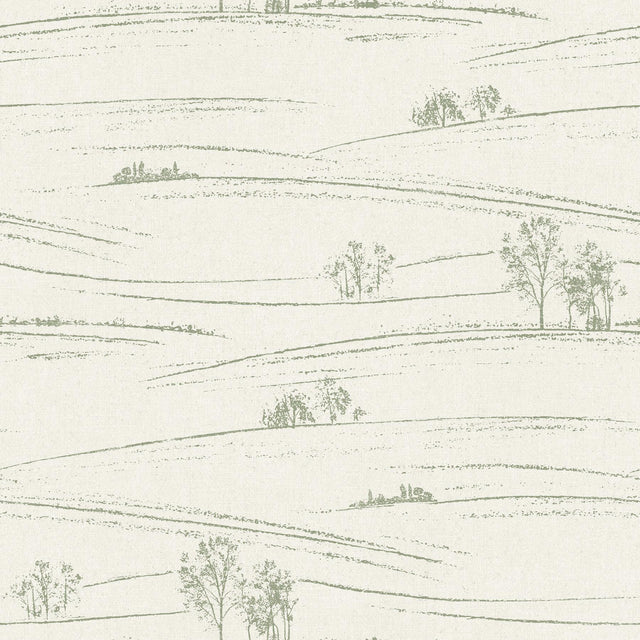 York Isaac Green Rolling Hills Wallpaper