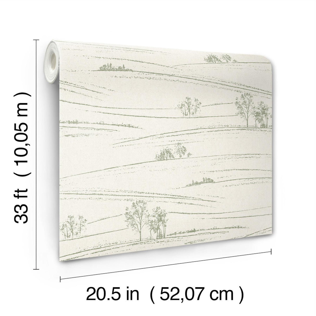 York Isaac Green Rolling Hills Wallpaper