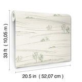 York Isaac Green Rolling Hills Wallpaper