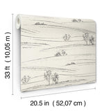 York Isaac Black Rolling Hills Wallpaper