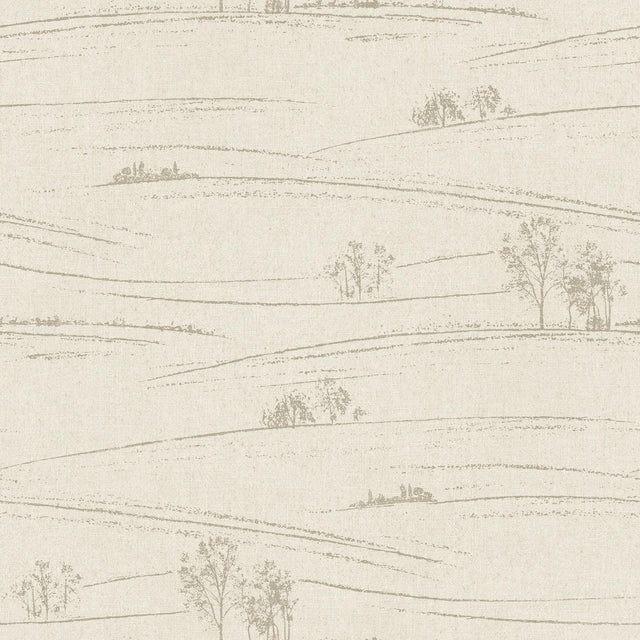 York Isaac Taupe Rolling Hills Wallpaper