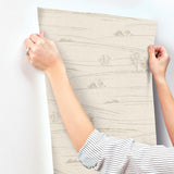 York Isaac Taupe Rolling Hills Wallpaper