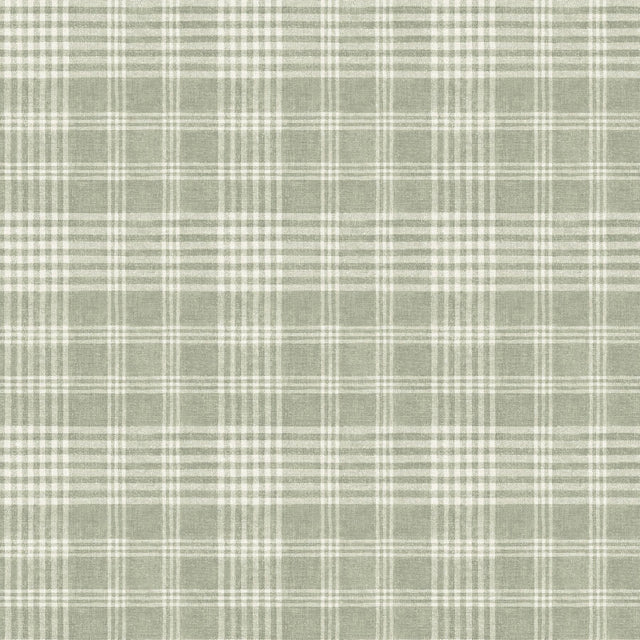 York Perry Green Plaid Wallpaper
