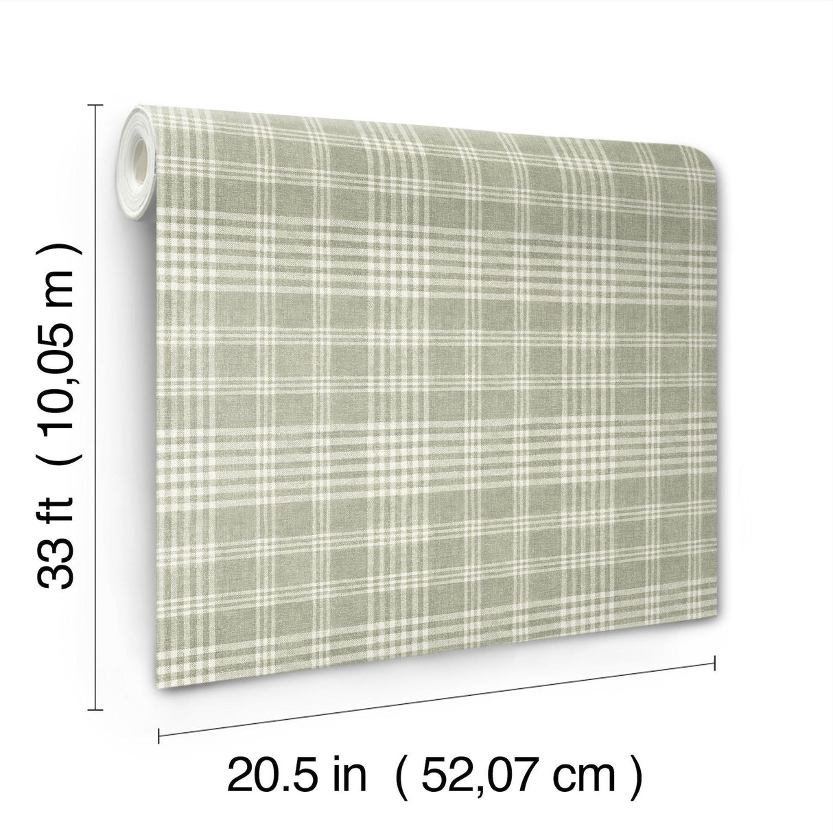 York Perry Green Plaid Wallpaper