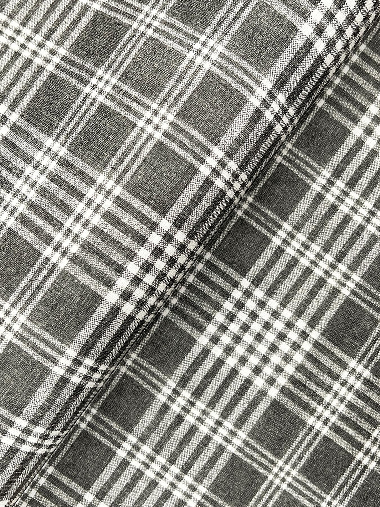 York Perry Black Plaid Wallpaper